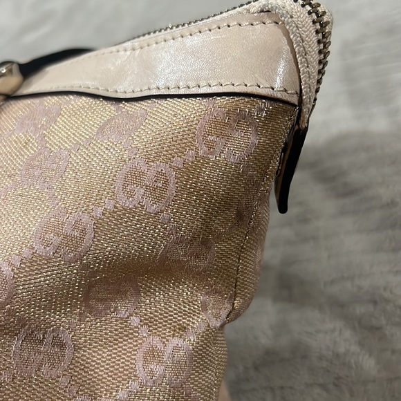 Gucci GG canvas Abbey D-ring tote beige tan gold medium size authentic - Picture 9 of 15
